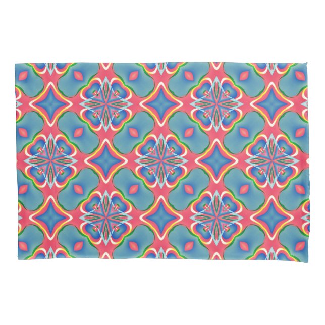Bright Pattern Pillow Case (Front)