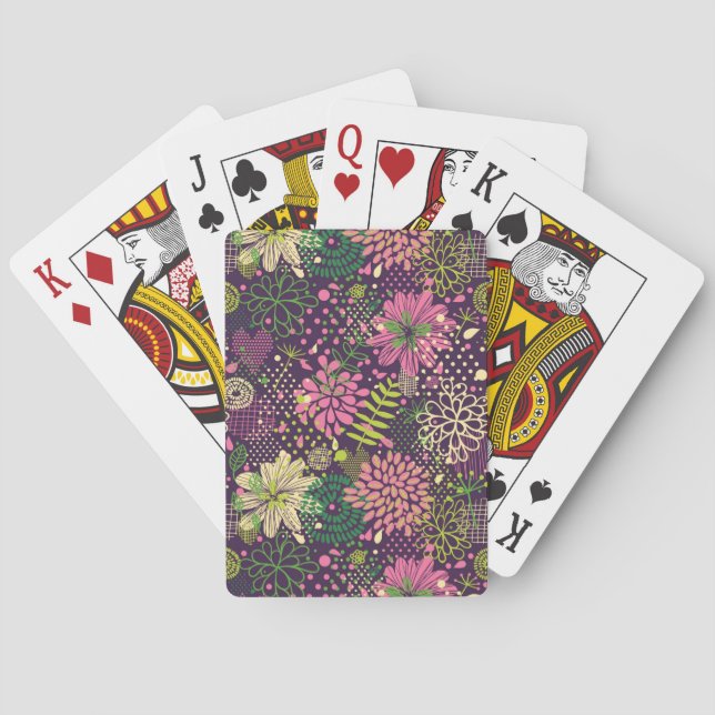 Bright pattern poker cards (Back)