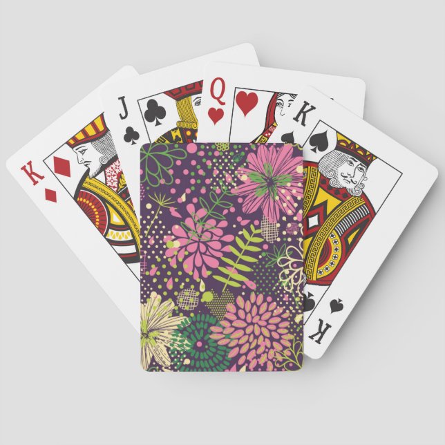 Bright pattern poker cards (Back)