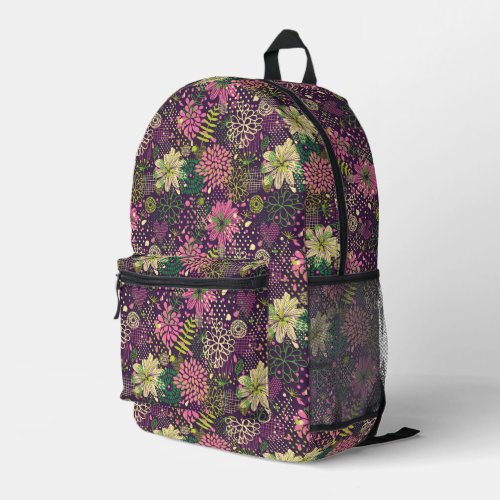 Bright pattern printed backpack