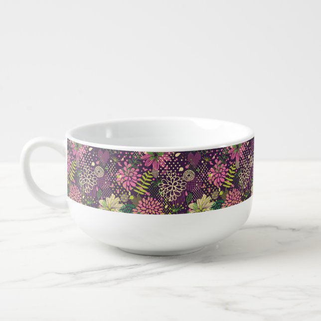Bright pattern soup mug (Right)