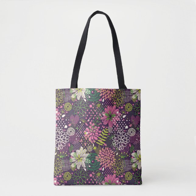 Bright pattern tote bag (Front)