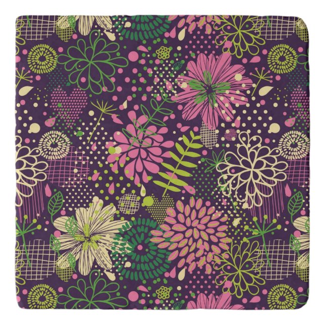 Bright pattern trivet (Front)
