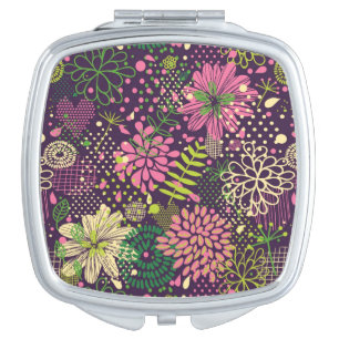 Bright pattern vanity mirror