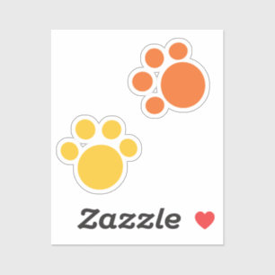 Bright Paw Prints Sticker