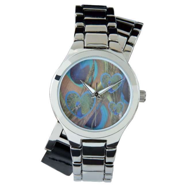Bright Peacock Feathers Watch
