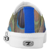 Bright Peacock Feathers Zipz Low Shoes (Left Shoe Back)