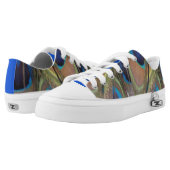 Bright Peacock Feathers Zipz Low Shoes (Pair)
