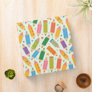 Bright Pencil Patterned Binder