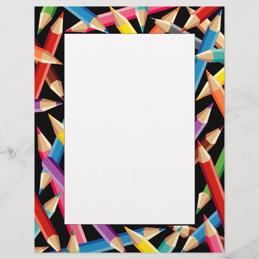 Bright Pencils Frame Flat Sheet (Front)