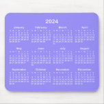 Bright Periwinkle And White 2024 Calendar Mouse Pad at Zazzle