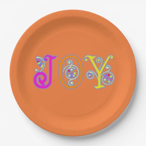 Bright Persimmon Joy Plate