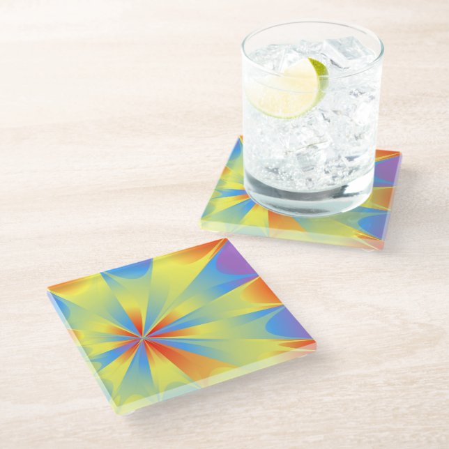 Bright Perspective Glass Coaster (Angled)