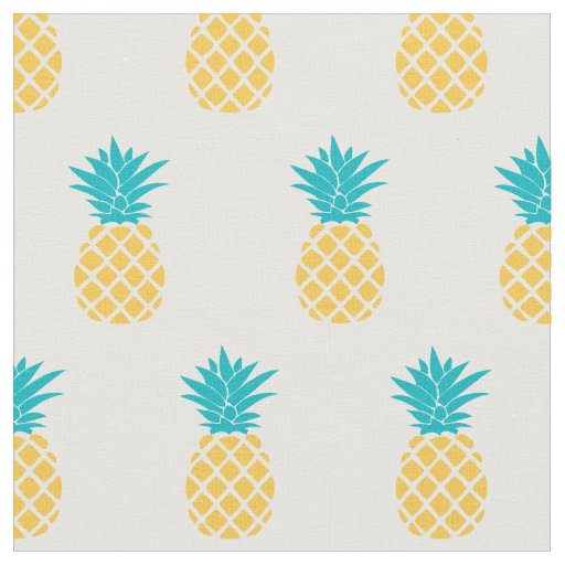 Bright Pineapples Pattern Fabric