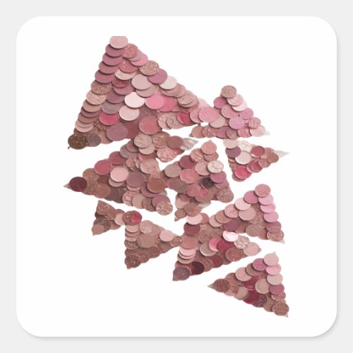 Bright Pink Abstract Decal Design Square Sticker