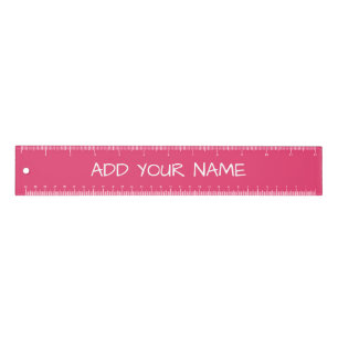 Bright Pink Add Your Name Ruler
