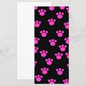 Bright Pink and Black Paw Print Pattern. (Front/Back)