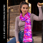 Bright Pink and Blue Camouflage Chiffon Scarf<br><div class="desc">Bright Pink and Blue Camouflage Chiffon Scarf. Fun for every camo lover. View all my shops here https://bit.ly/SandyspiderStores  Contact me at admin@giftsyoutreasure.com</div>