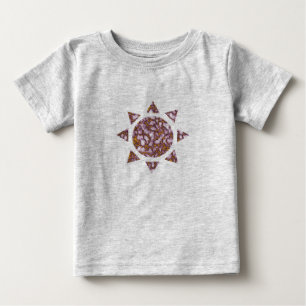 Bright Pink and Gold Marble Texture Design sun Baby T-Shirt