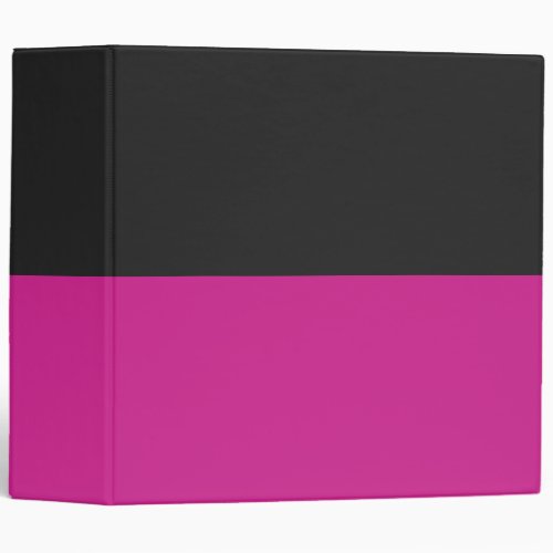 Bright Pink and Gray Simple Extra Wide Stripes 3 Ring Binder