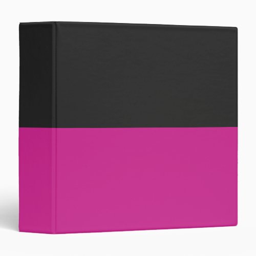 Bright Pink and Gray Simple Extra Wide Stripes 3 Ring Binder