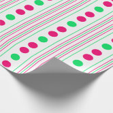 DIY Color Small Preppy Stripe Red Hot Pink Wrapping Paper