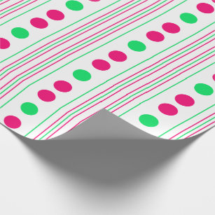Black and Hot Pink Small Polka Dot Wrapping Paper, Zazzle