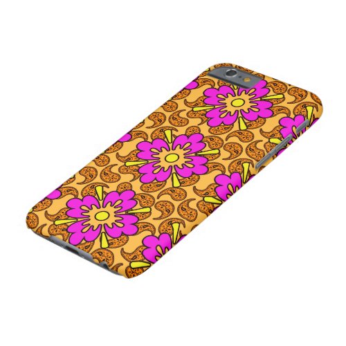 Bright Pink And Orange Paisley Phone Case