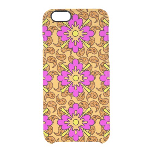 Bright Pink And Orange Paisley Phone Case