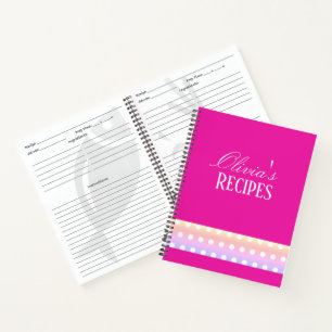 Bright Pink and Poka Dots Notebook