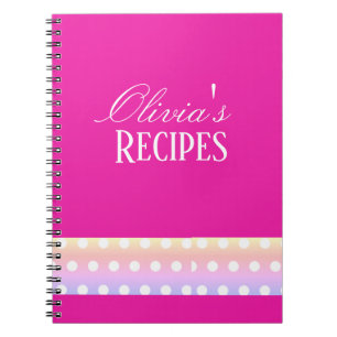 Bright Pink and Poka Dots Notebook