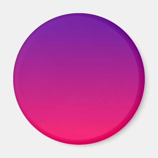 Bright Pink and Purple Ombre Magnet (Front)