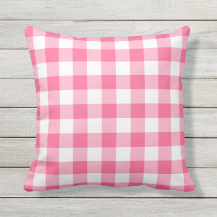 pink gingham pillow
