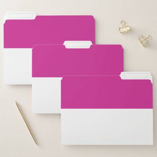 Bright Pink and White Simple Extra Wide Stripes File Folder