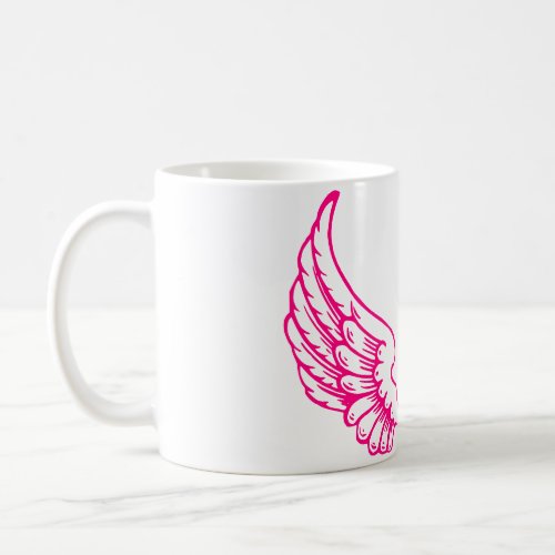 Bright Pink Angel Wings Mug