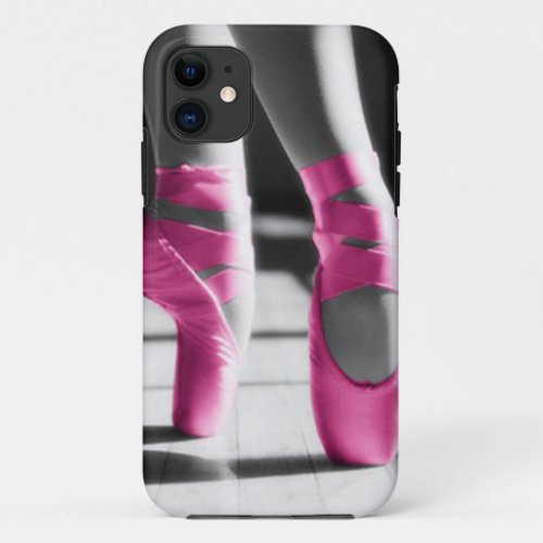 Bright Pink Ballet Shoes iPhone 11 Case