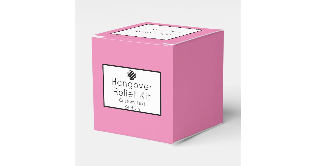 Hangover Relief Kit Favor Box