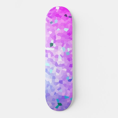 Bright Pink Blue Sparkle Shatter skateboard