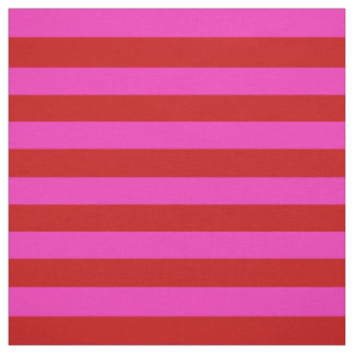 Bright pink, bright red stipe, stripes fabric