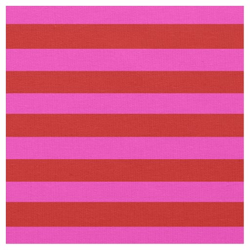 Bright pink, Bright red stipe, stripes Fabric