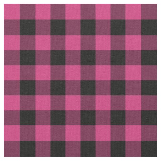 Bright Pink Buffalo Check Plaid Fabric Zazzle Bright Pink Buffalo Check Plaid Fabric
