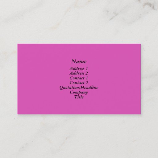 Customizable Bright pink business card templates