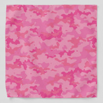 Bright Pink Camo Pattern Bandana