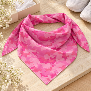 Bright Pink Camo Pattern Bandana