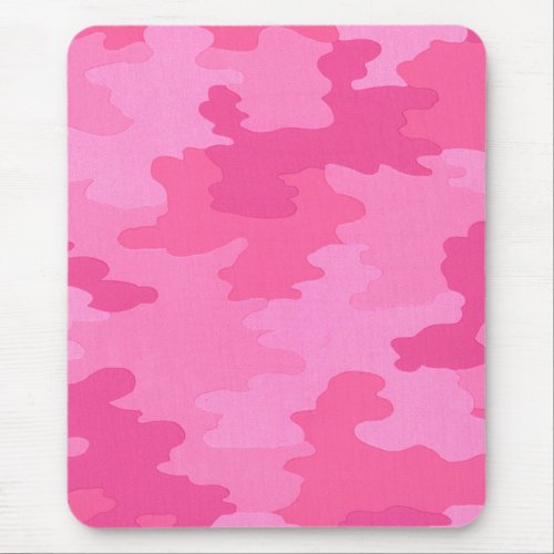 Bright Pink Camouflage Mouse Pad