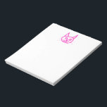 Bright Pink Cat Notepad<br><div class="desc">Cute cat face, in hot pink.</div>