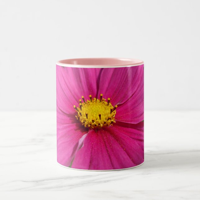 Bright Pink Centered Cosmo Two-Tone Coffee Mug (Center)