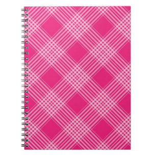Bright Pink Checked Notebook