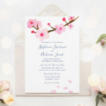 Bright Pink Cherry Blossoms Wedding