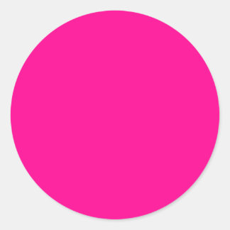 Bright Pink Classic Round Sticker